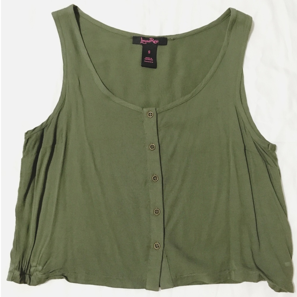 Lorena Rose olive green crop top